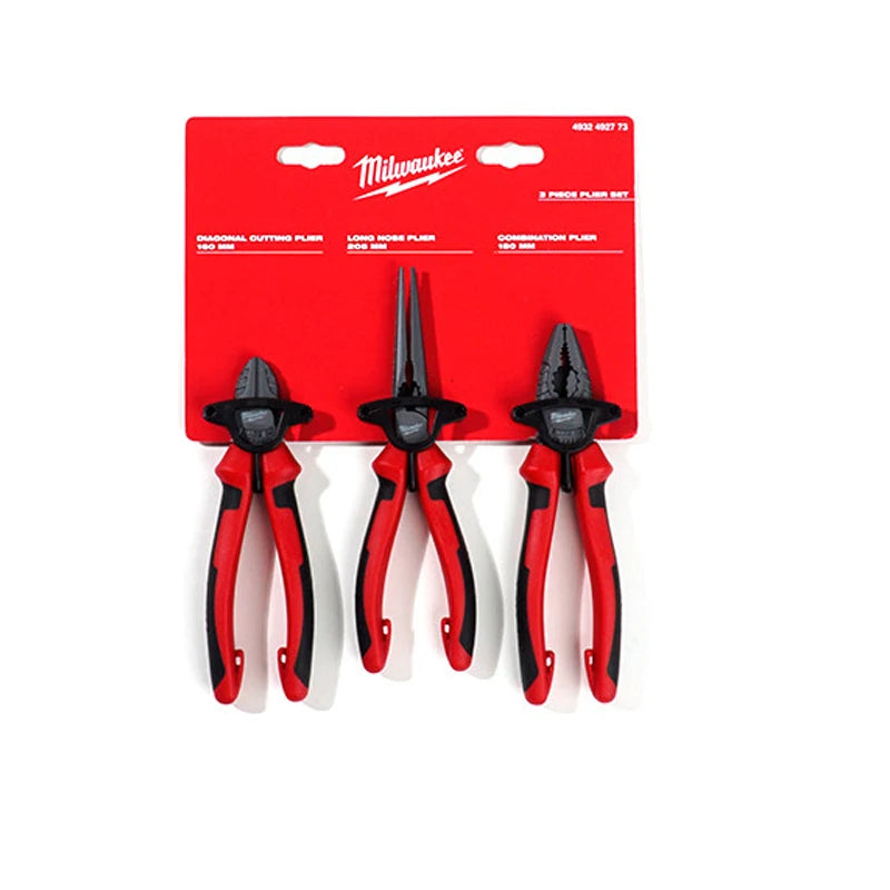 Milwaukee 3-Piece Industrial Grade Pliers Tool Set - Durable & Versatile