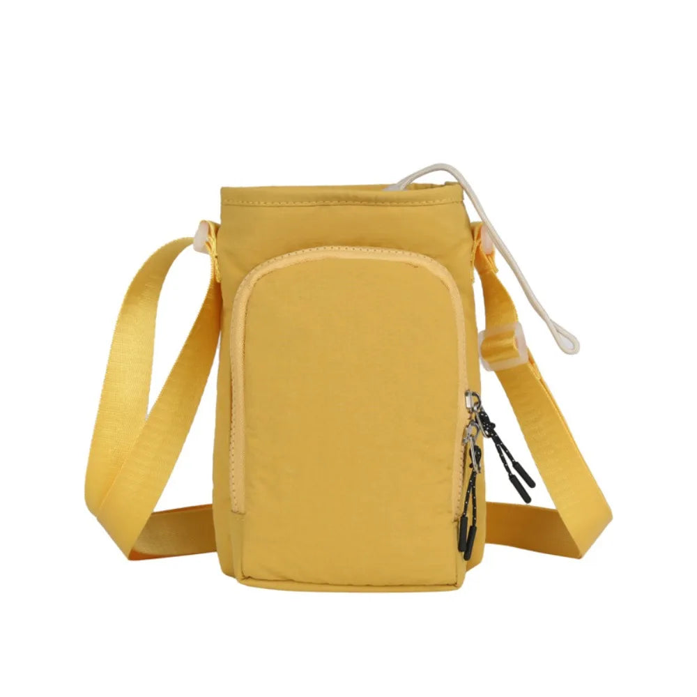 Water Bottle Carrier Bag with Shoulder Strap - Waterproof Crossbody Purse