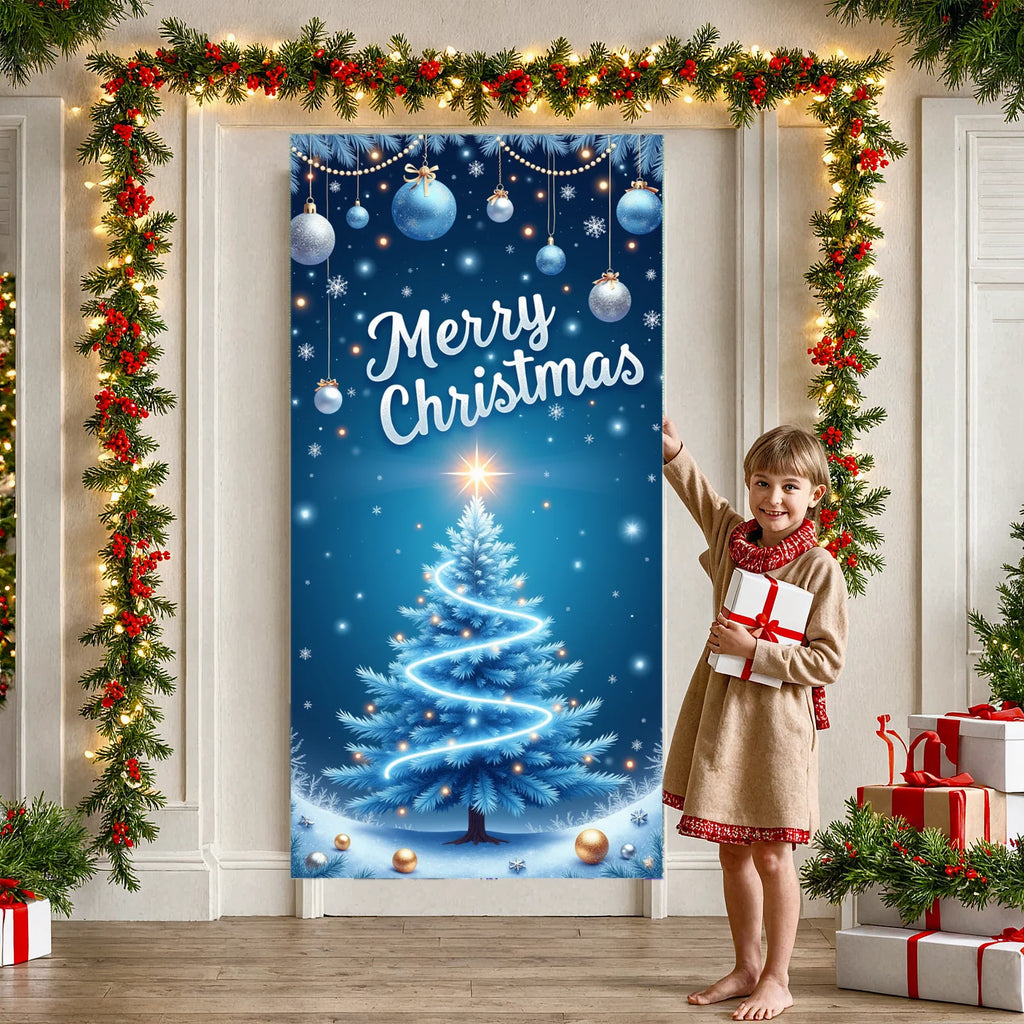 Elegant Christmas Tree Banner | Festive Holiday Decoration