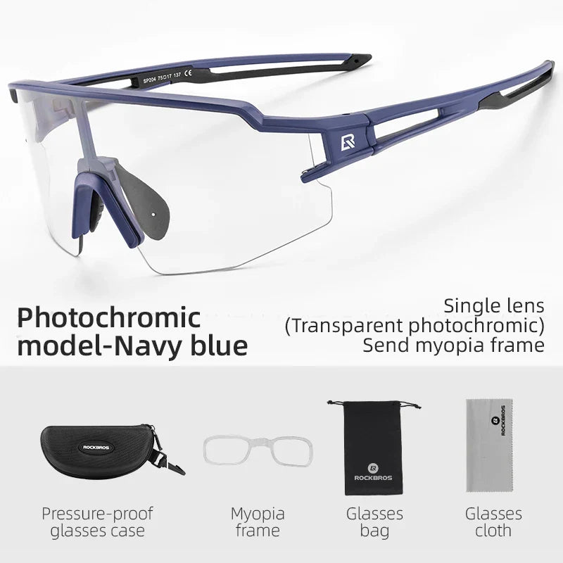 ROCKBROS Photochromic Polarized Cycling Glasses for UV Protection
