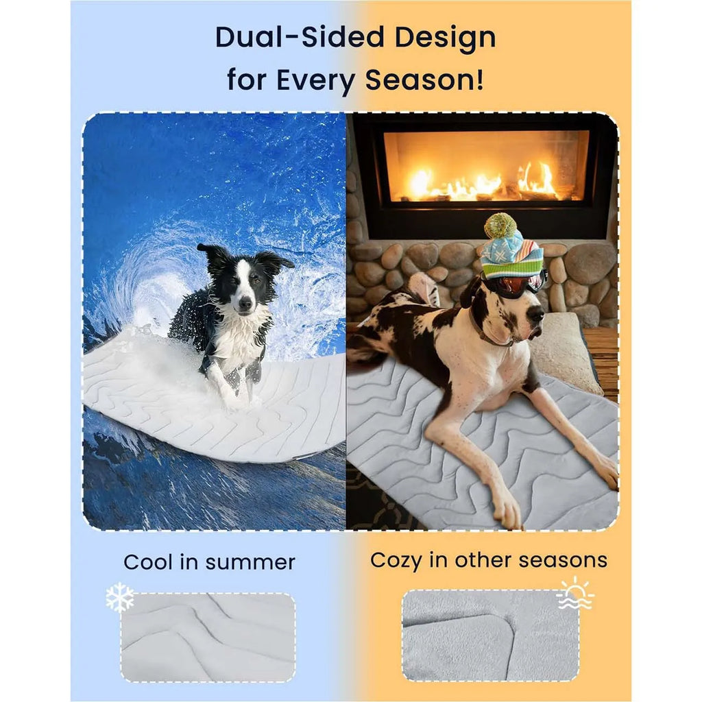 Dog Cooling Mat - Extra Large Summer Bed for Pets - Durable Ice Pad