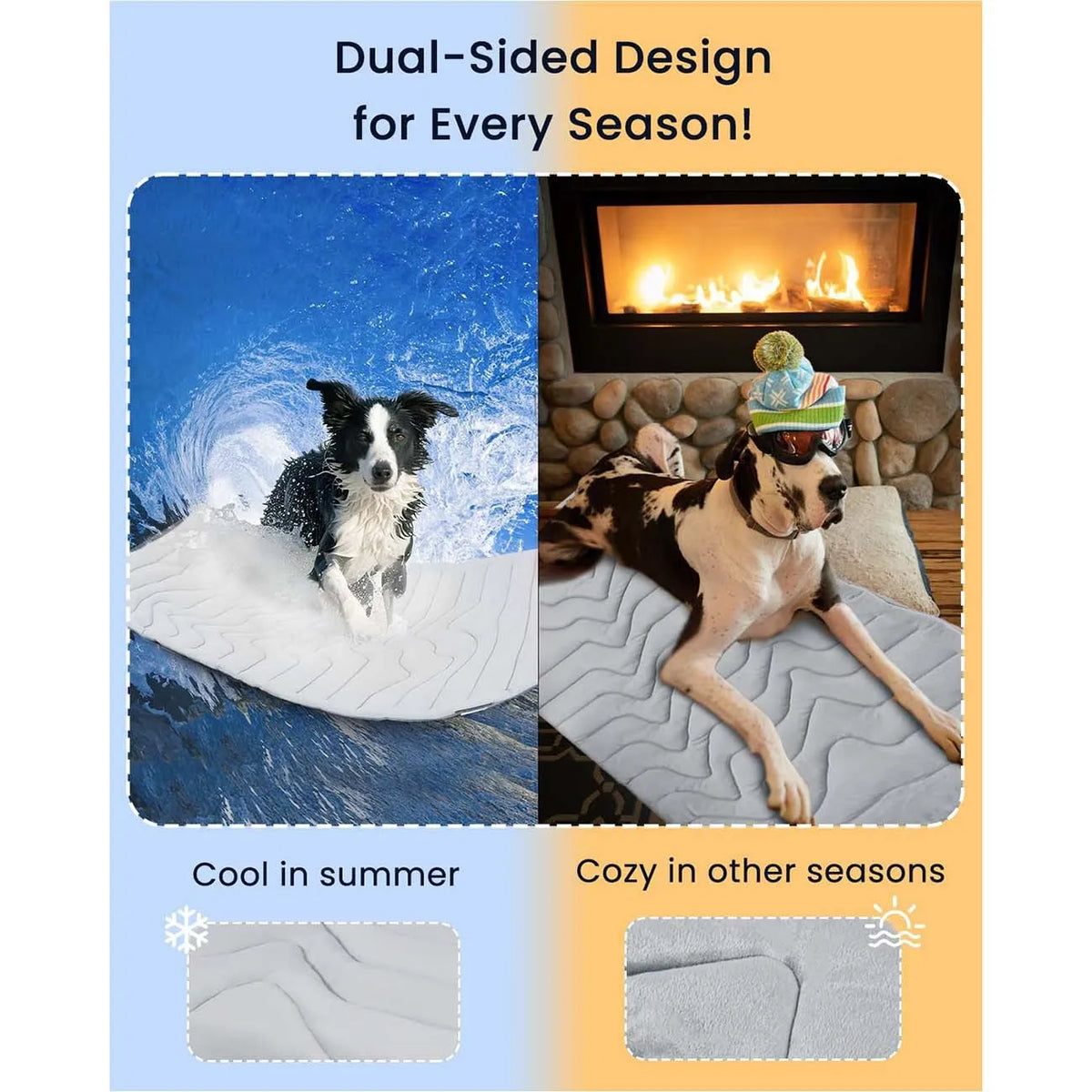 Dog Cooling Mat - Extra Large Summer Bed for Pets - Durable Ice Pad