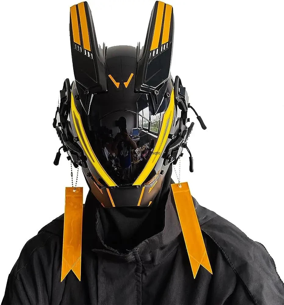 JAUPTO LED Techwear Mask - Futuristic Glowing Accessory for Events