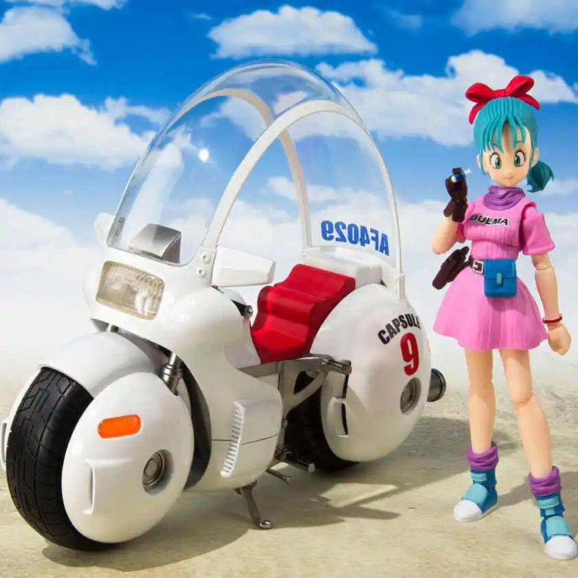 Bandai SHF Bulma Action Figure with Motorcycle - Dragon Ball Collectible