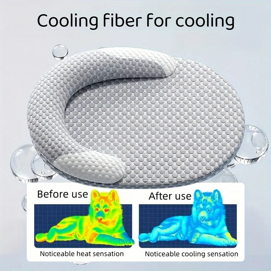 Summer Cooling Pet Mat - Ice Silk Breathable Dog & Cat Bed