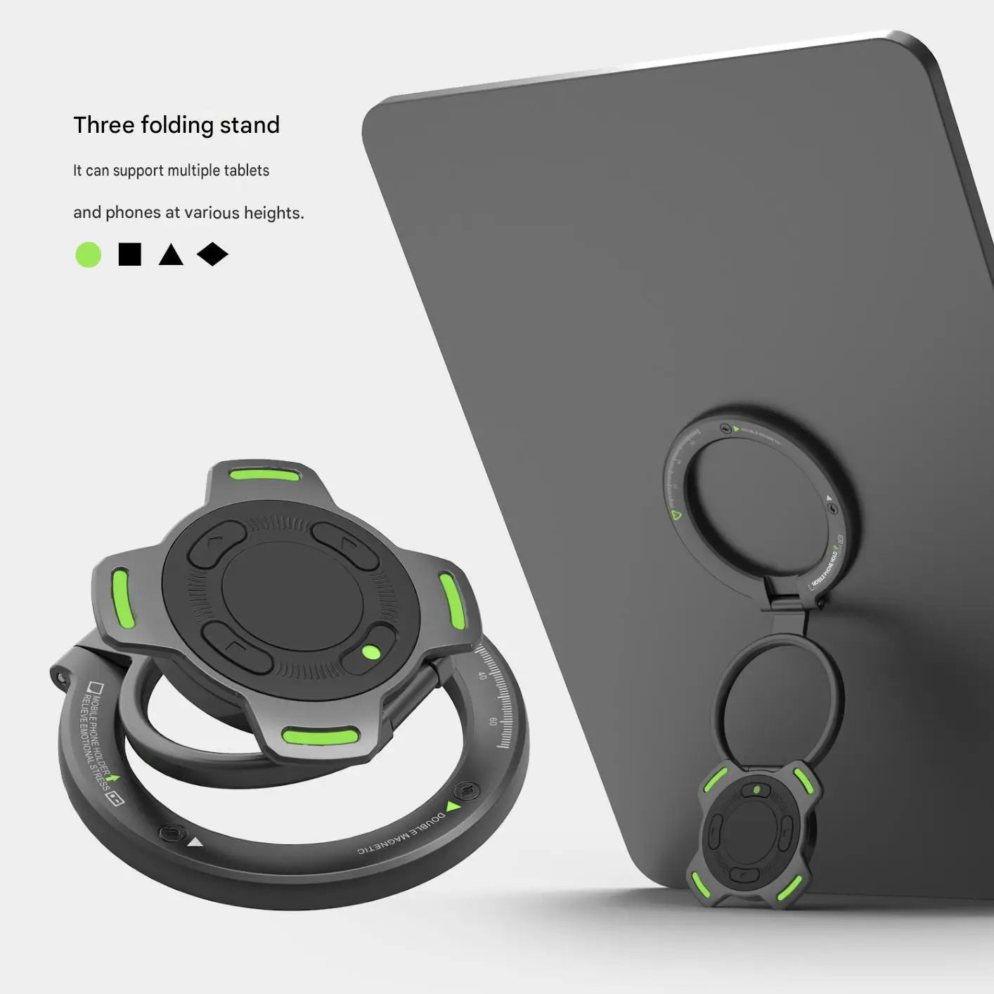 360° Rotatable Double-Sided Magnetic Phone Ring Stand - Luminous Toy