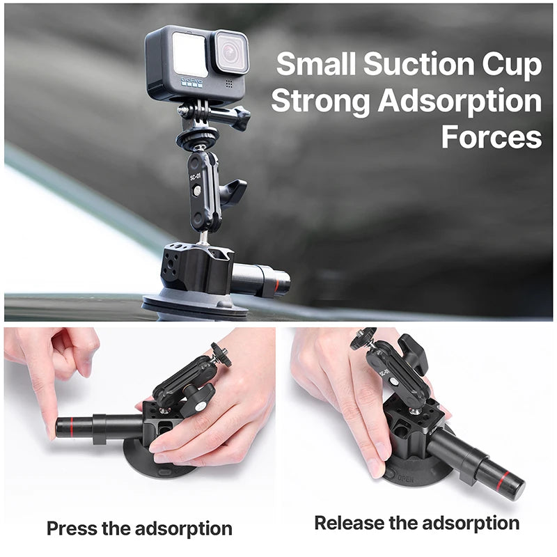 Ulanzi Action Camera Vacuum Suction Cup Stabilizer for GoPro & Phone