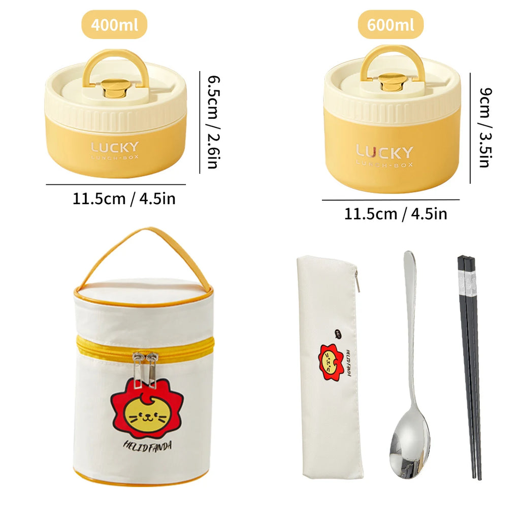 Insulated Stainless Steel Bento Box - Leak Proof & Microwave Safe