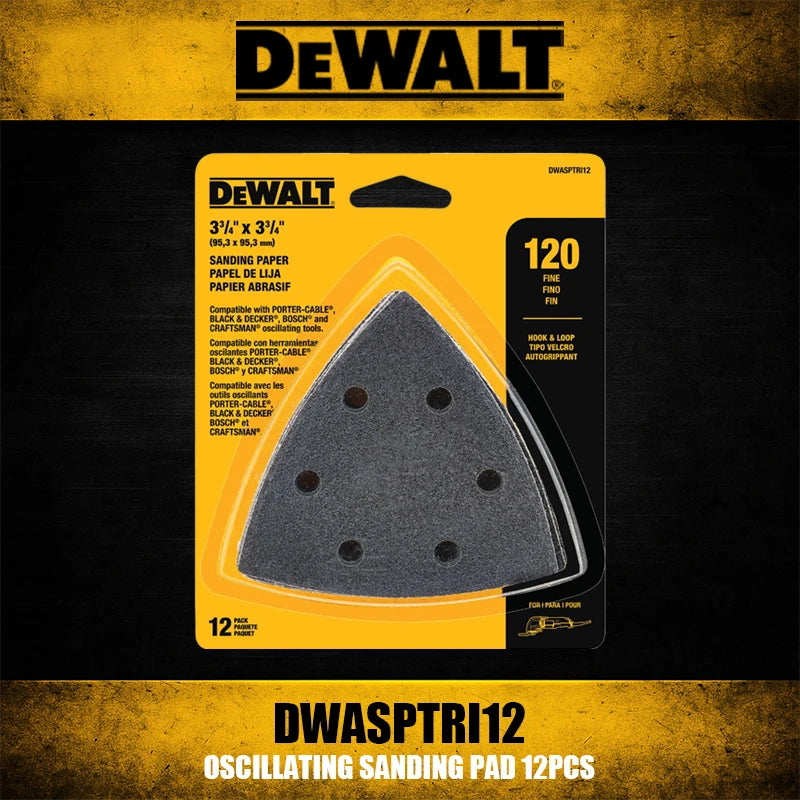 DEWALT Oscillating Sanding Pad 12PCS - Versatile Power Tool Accessory Kit