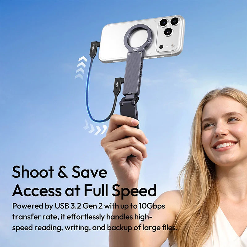 Ulanzi 2-in-1 SSD Enclosure & MagLock Phone Stand for Content Creators