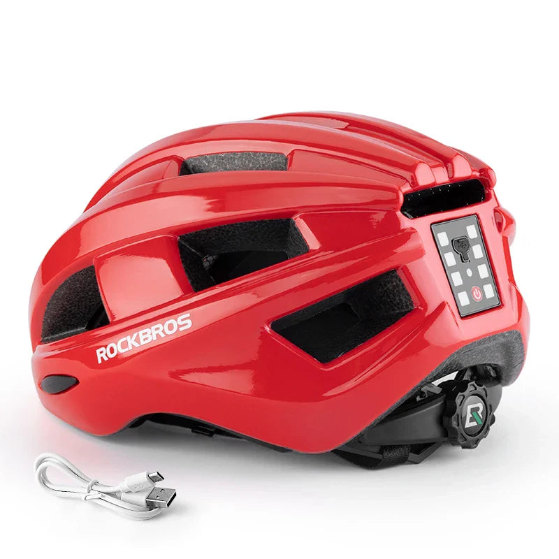 ROCKBROS Ultralight USB Rechargeable Cycling Light Helmet