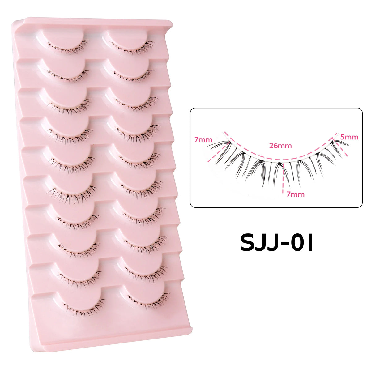 10 Pairs Manga Lower Eyelashes - Wispy Under Eye Lashes for Cosplay
