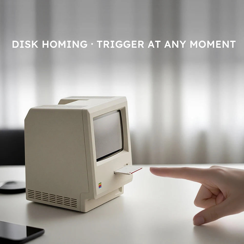 Retro Macintosh Digital Alarm Clock - Stylish Desktop Decor