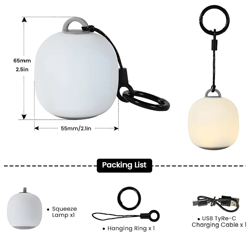 Rechargeable LED Camping Lantern - Lightweight & Dimmable for Outdoor Use