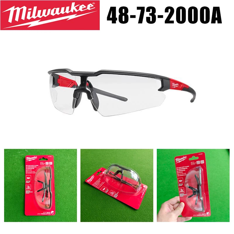 Milwaukee Anti-Fog Safety Glasses - Scratch-Resistant, Flexible Fit