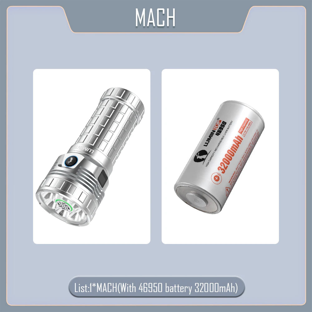 LUMINTOP MACH V2.0 USB-C Rechargeable EDC LED Flashlight - 26000 Lumens