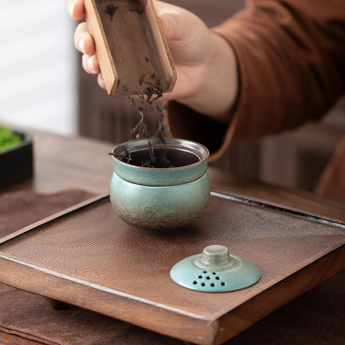 Portable Camping Tea Set - Unbreakable Ceramic Cup with Travel Case