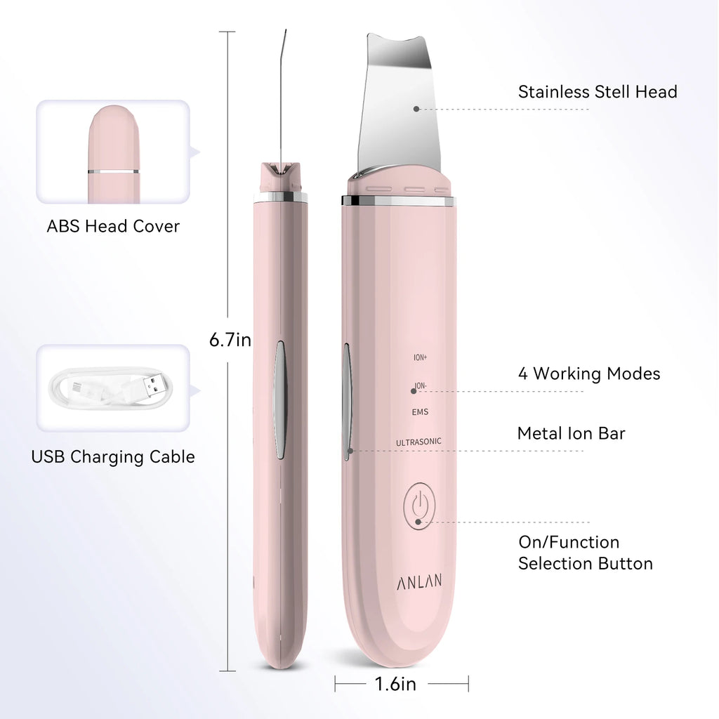 Anlan Ultrasonic Skin Scrubber - Deep Clean & Revitalize Your Face