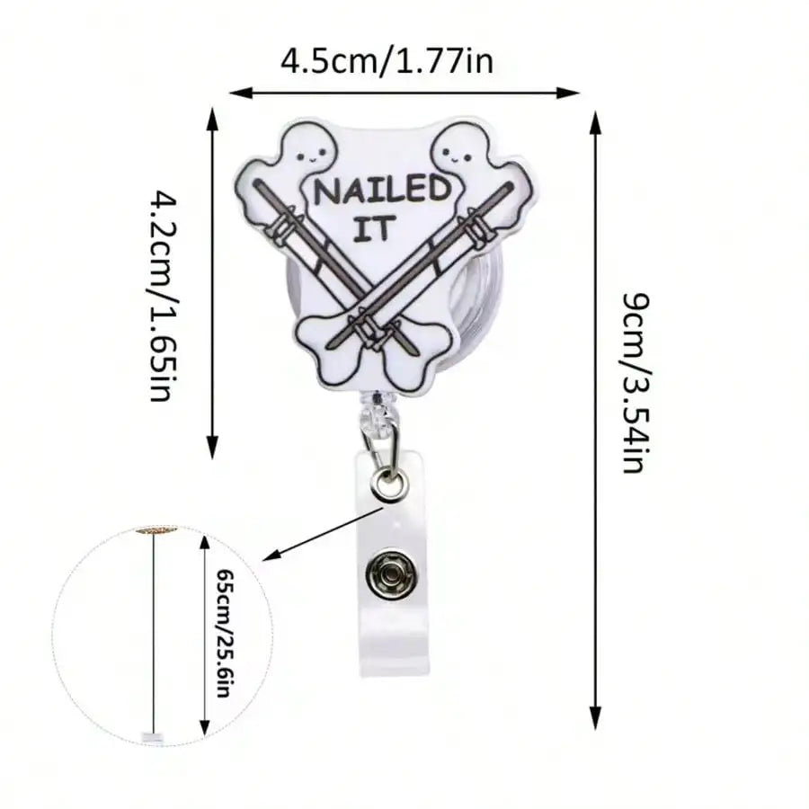 Cute Medical-Themed Retractable Badge Reel for Healthcare Professionals