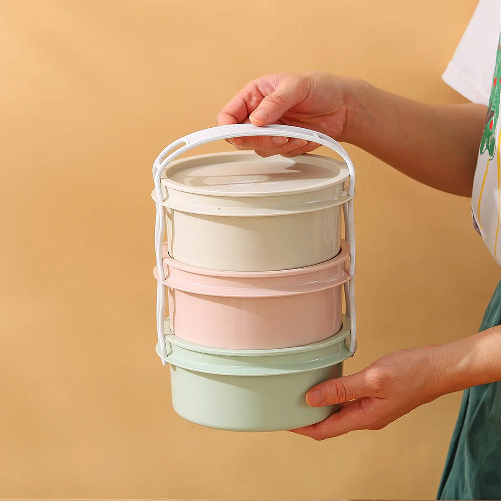3-Layer Leak-Proof Bento Lunch Box - Microwave Safe