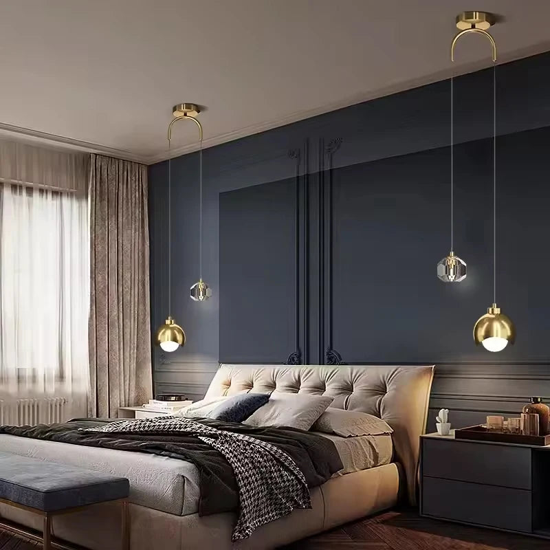 Modern Crystal Pendant Light for Luxury Bedrooms & Living Rooms