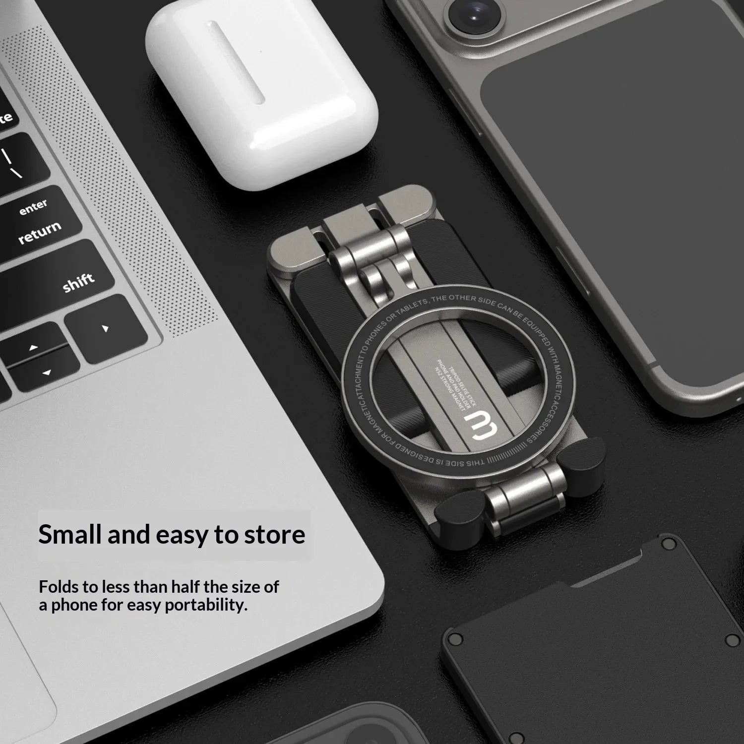 Multifunctional Magnetic Tripod Stand for Phones & Tablets - Foldable Design