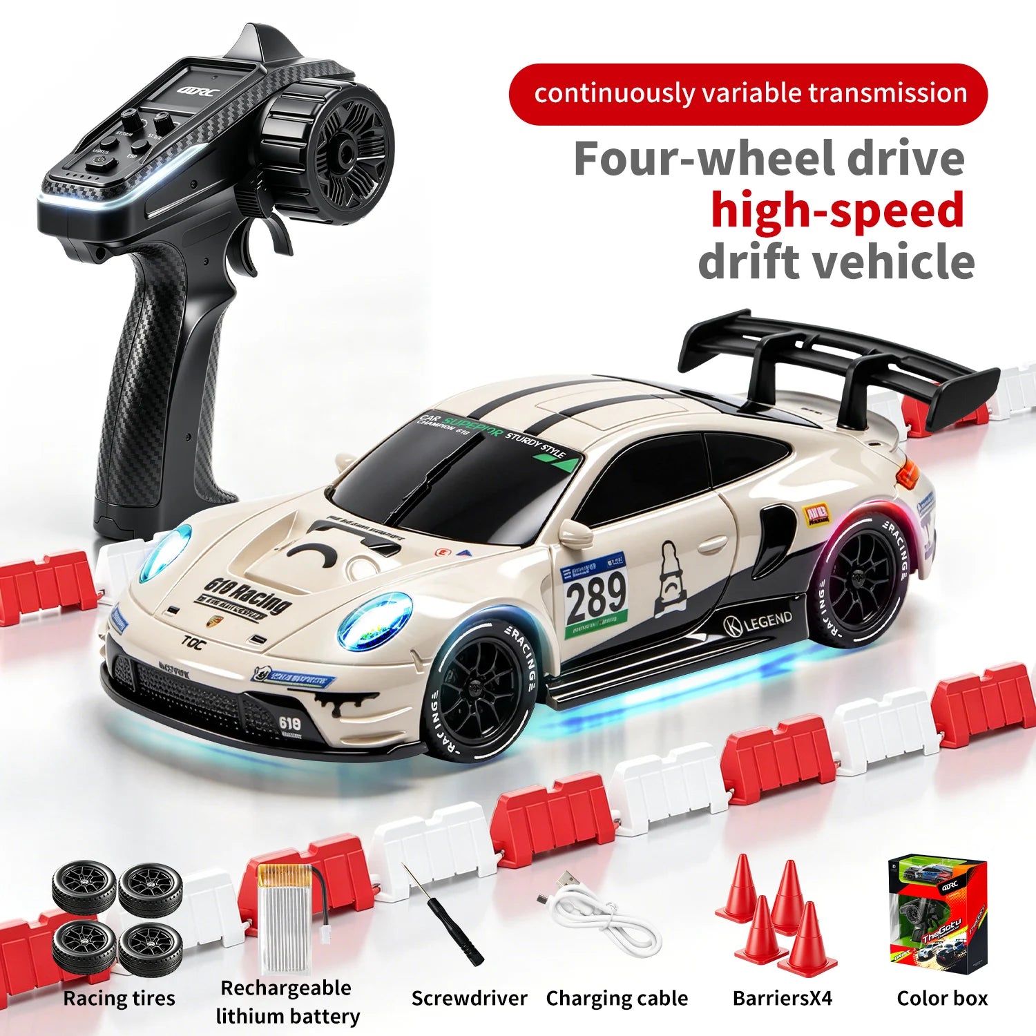 4DRC Mini RC Racing Car - 4WD Pocket Drift 1:43 High-Speed Toy