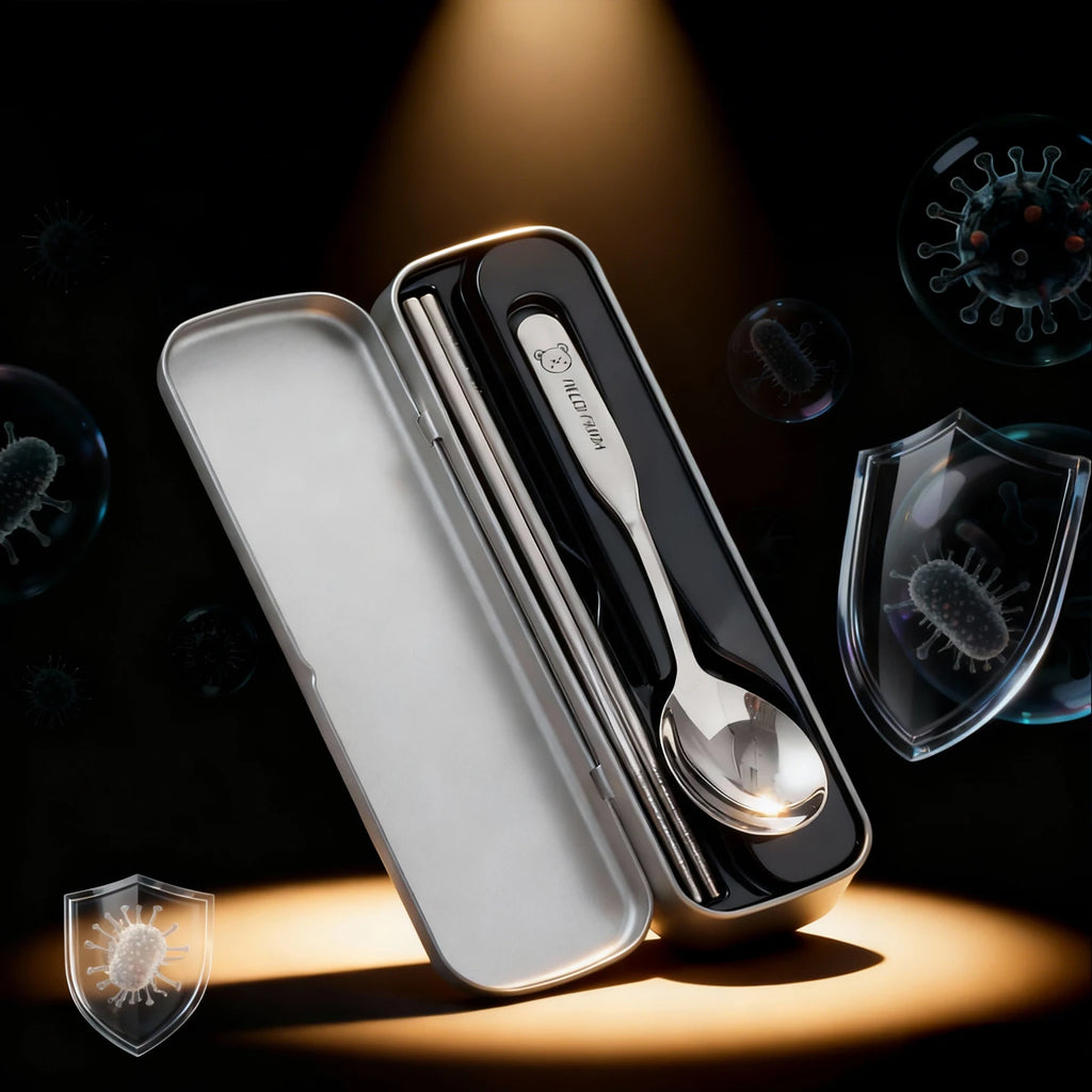 3-Piece Portable Stainless Steel Flatware Set for Kids & Outdoor Dining