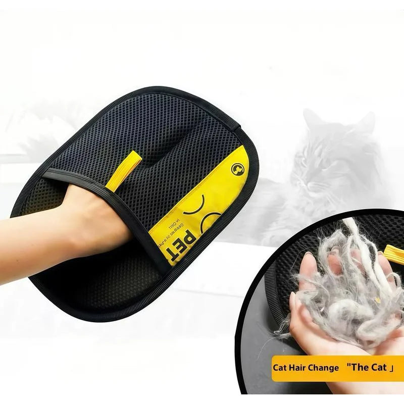 Electrostatic Pet Hair Remover Gloves for Cats & Dogs - 2-in-1 Lint Brush