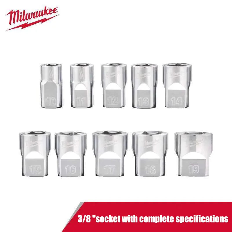 Milwaukee 10-Piece Metric Chrome Plated Socket Set - Impact Wrench Tools