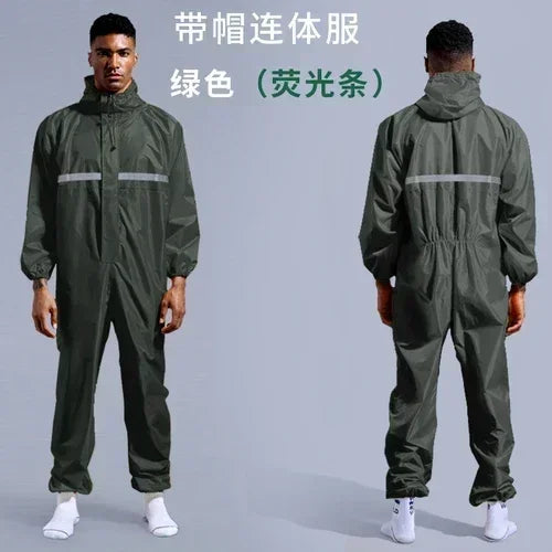 Men's & Women's Waterproof Raincoat - Hooded Rain Suit