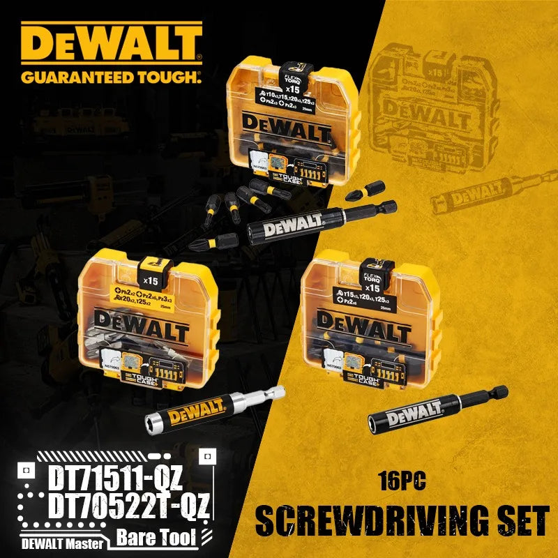 DEWALT 16PC Extreme FLEXTORQ Screw Driving Set - Durable & Efficient