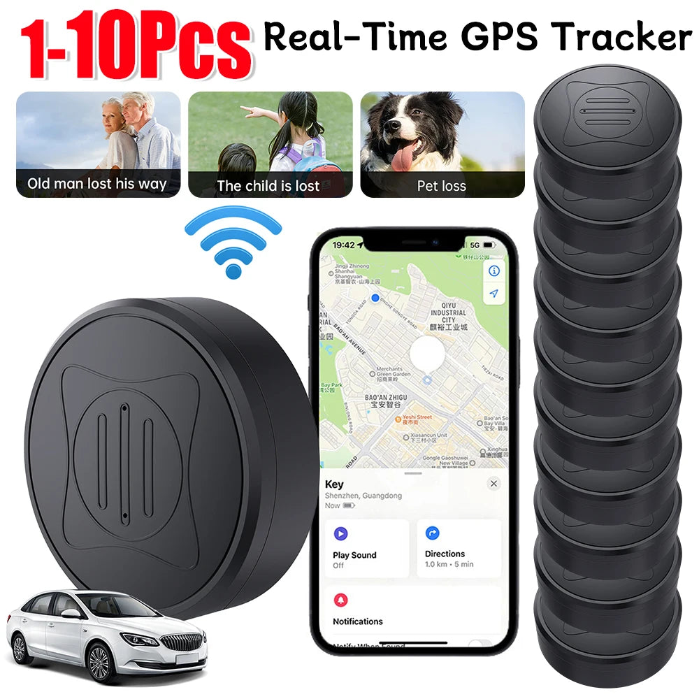 Mini Magnetic GPS Tracker for Pets & Kids - Real-Time Location Tracker