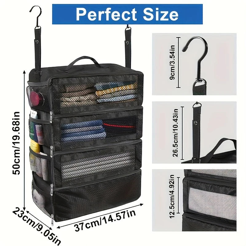 Travel Luggage Organizer - Collapsible Clothes Storage Bags