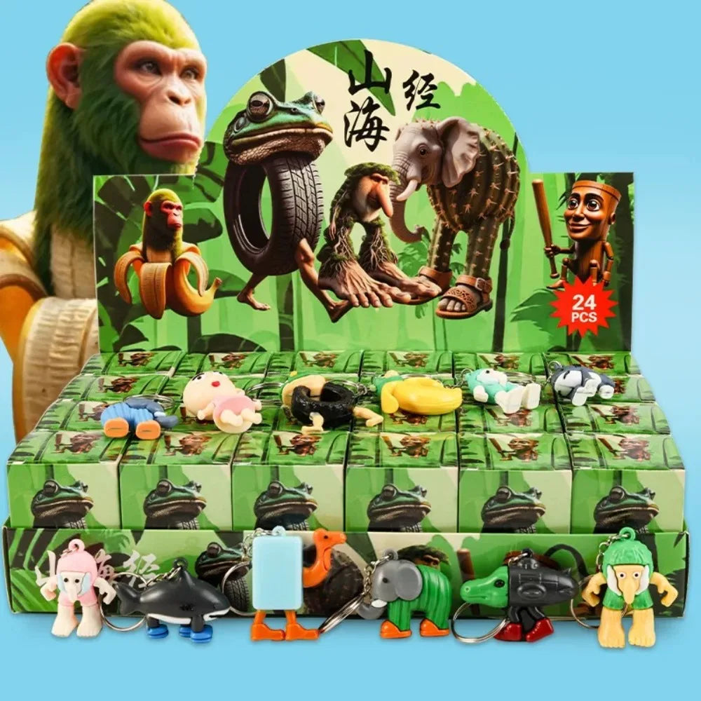 24PCS Collectible PVC Animal Figures Surprise Blind Box Set