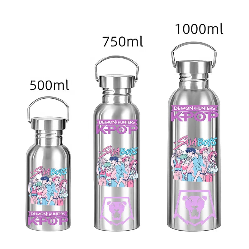 KPop Style Stainless Steel Water Bottle - 500/750/1000ML