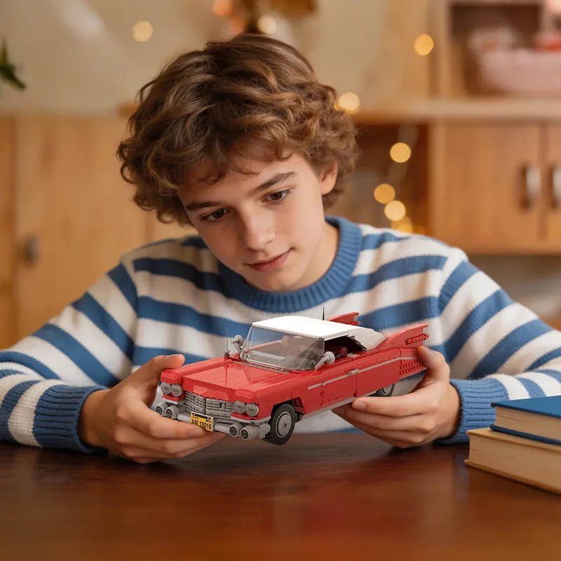 1928-Piece Red Sports Convertible Car Building Blocks - Creative Fun!