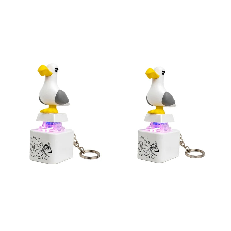 Rechargeable Interactive Sound Keychain - Playful Seagull Call