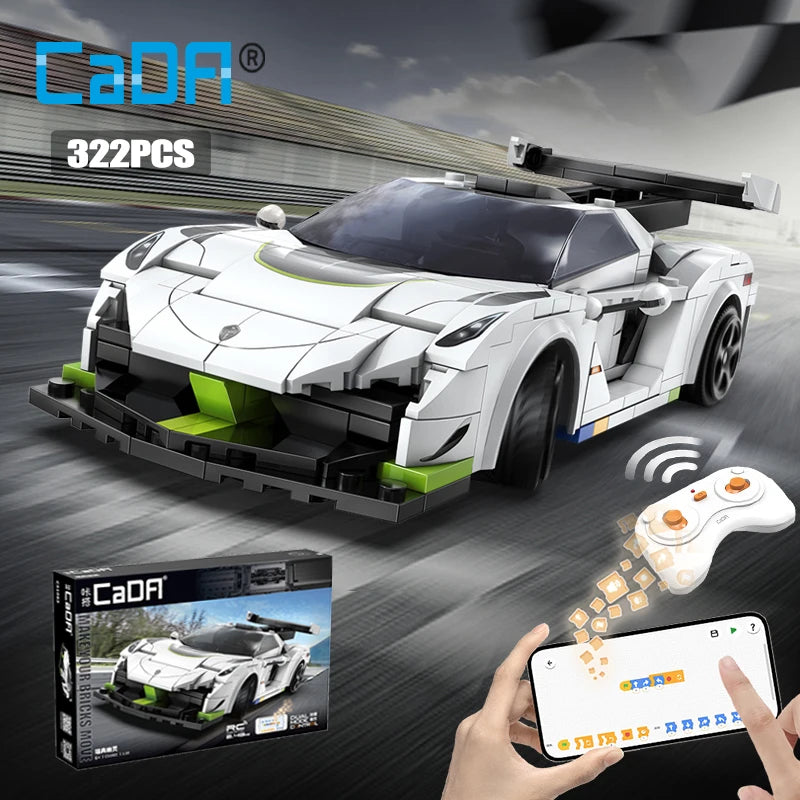 Cada APP Remote Control Racing Car Building Blocks - Fun Toy for Kids