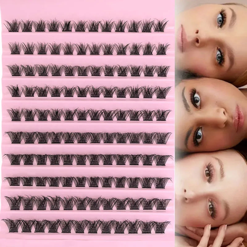 DIY Eyelash Extension Kit - Natural Long Individual Lashes Clusters