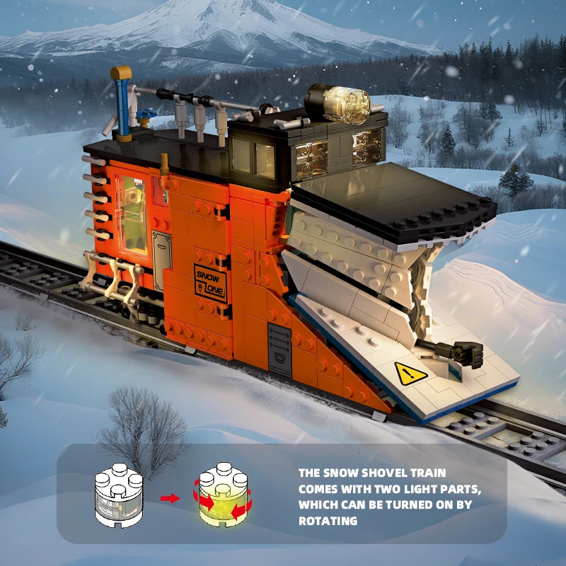LED Snow Train Building Blocks Toy – Engaging & Creative Play for Kids