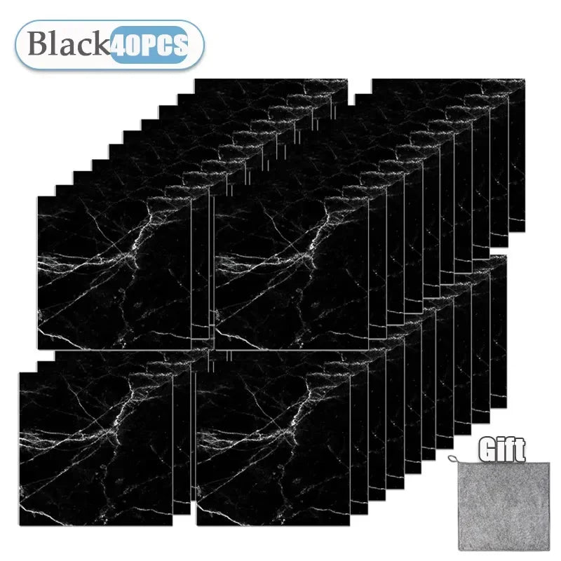 Thickened Self-Adhesive Marble Tile Stickers - Waterproof & Durable