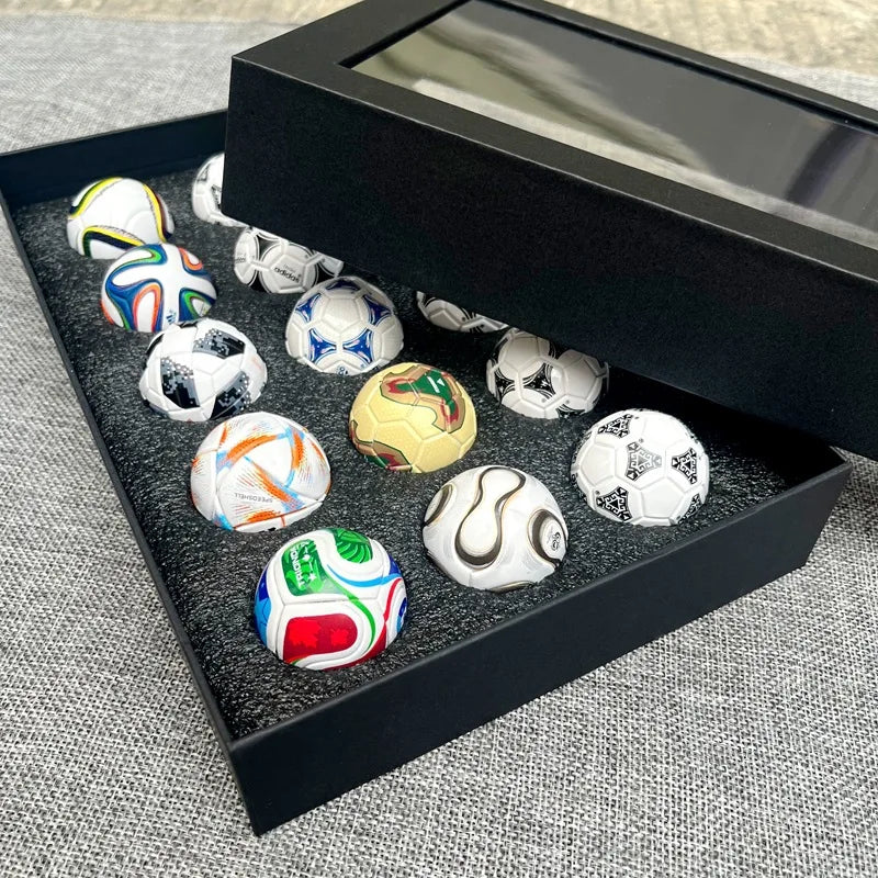 15-Piece Historical Mini Soccer Ball Collection - Perfect Fan Gift
