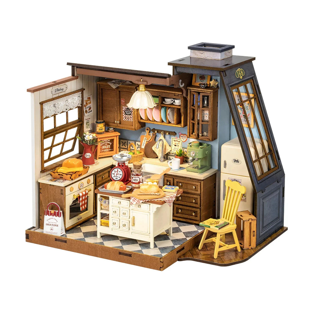 Robotime Miniature Bakery DIY 3D Wooden Puzzle for Adults & Teens