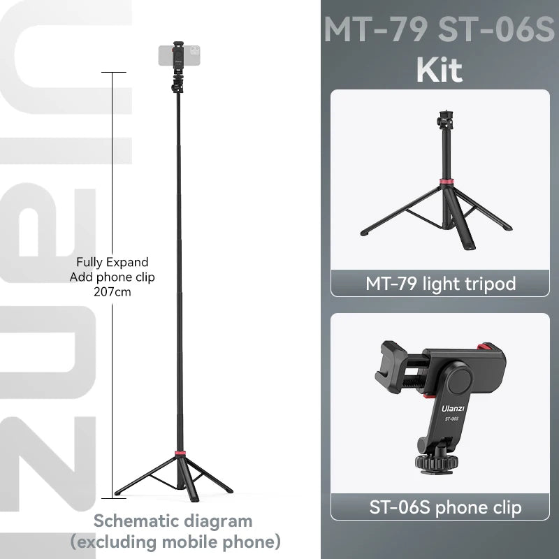 Ulanzi MT-79 Universal Tripod - 2M Adjustable Lightweight Support