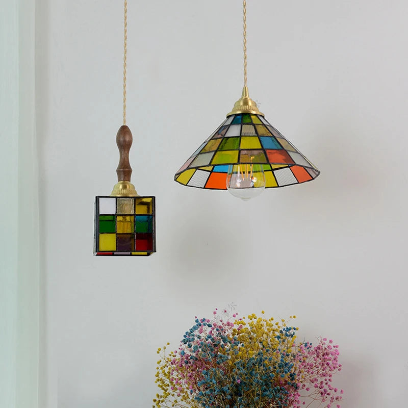 Retro Copper Pendant Light - Art Deco Ceiling Fixture for Home & Café