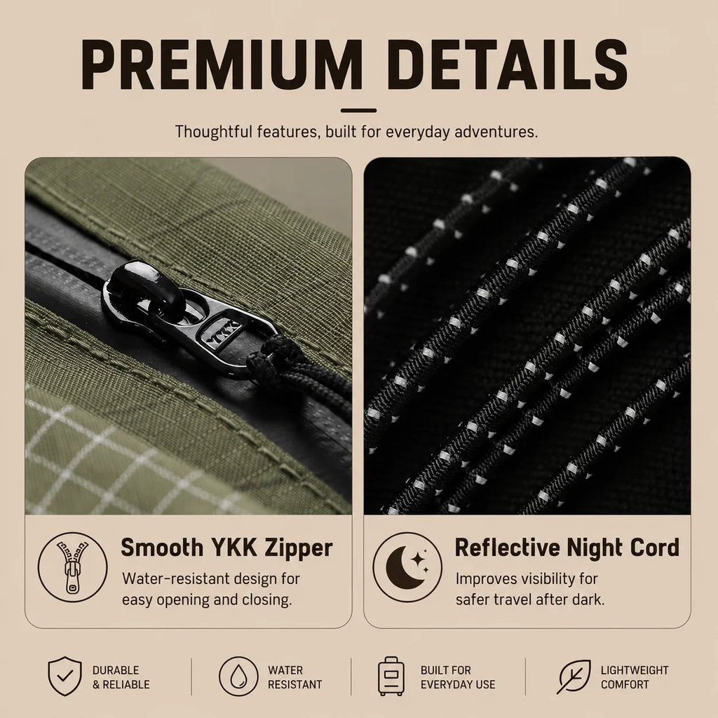 Waterproof Lightweight Crossbody Bag for Travel & Hiking - OCE GEAR
