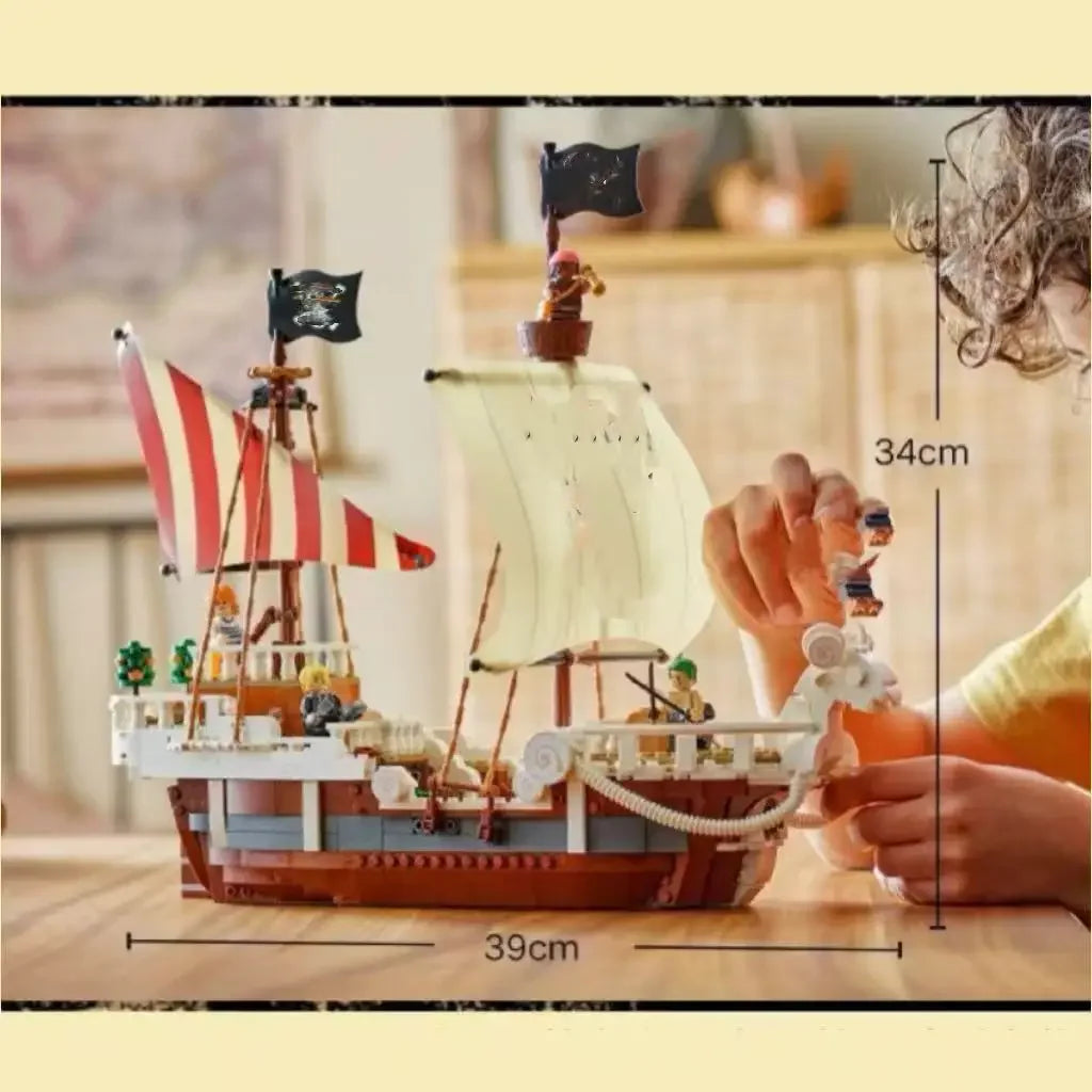 Build Your Adventure: 1376-Piece Pirate Ship Model Kit for Creative Minds
