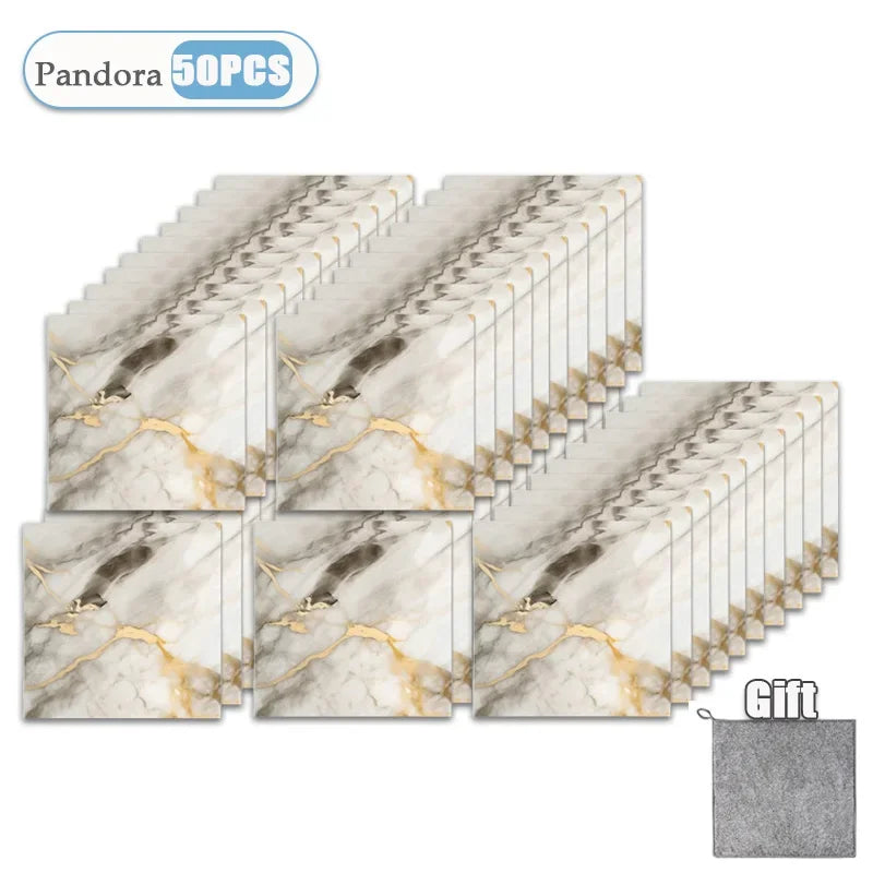 Thickened Self-Adhesive Marble Tile Stickers - Waterproof & Durable