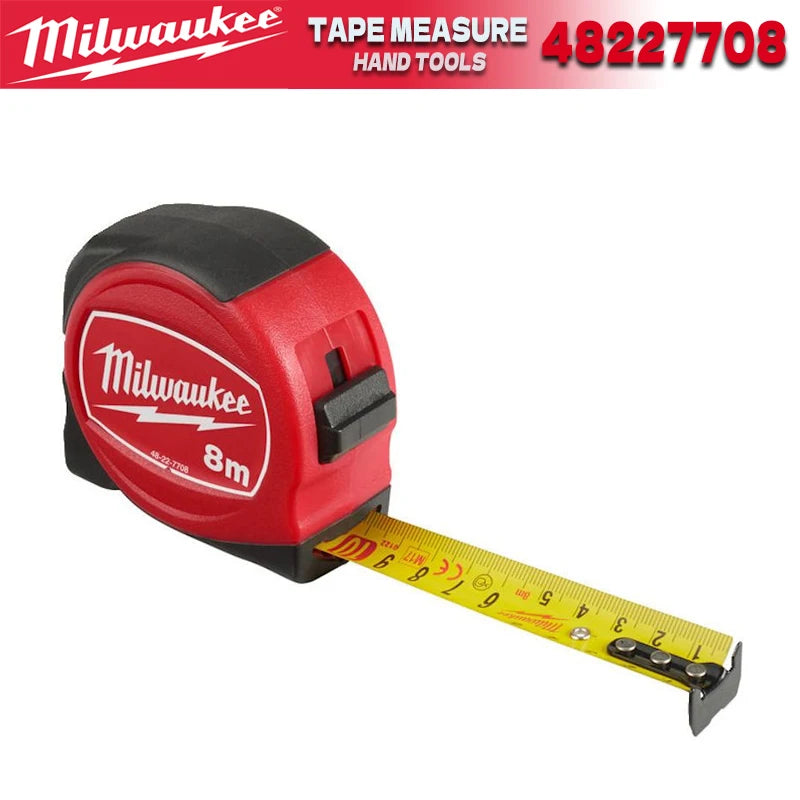 Milwaukee Slimline 5m & 8m Tape Measures - Durable & Compact Measuring Tool